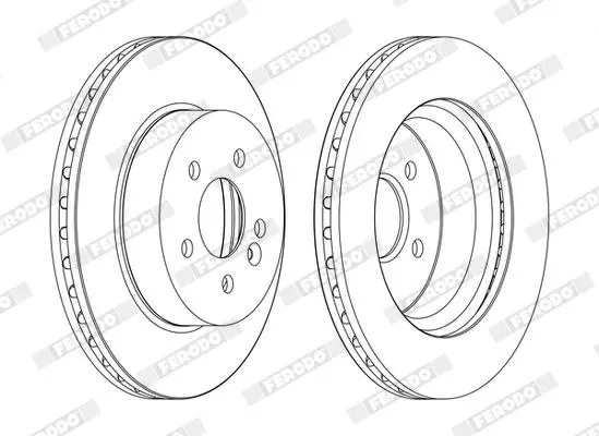 Handler.Part Brake disc FERODO DDF1036C 1