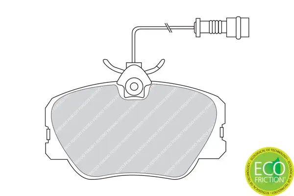 Handler.Part Brake pad set, disc brake FERODO FDB415 2