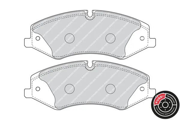 Handler.Part Brake pad set, disc brake FERODO FDB4104 2