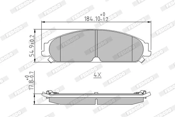 Handler.Part Brake pad set, disc brake FERODO FDB4078 1