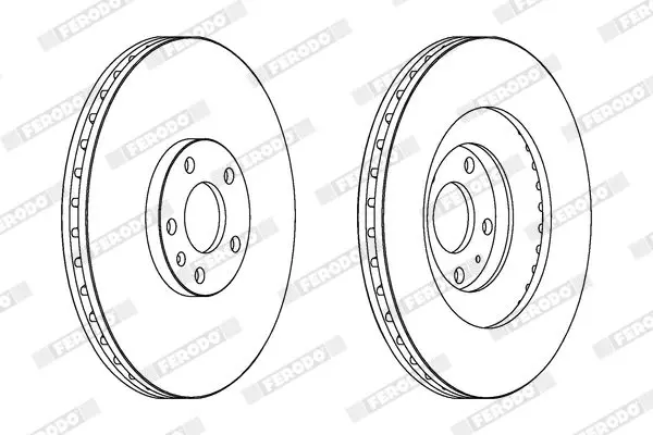 Handler.Part Brake disc FERODO DDF1661C1 1