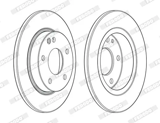 Handler.Part Brake disc FERODO DDF1034C 2