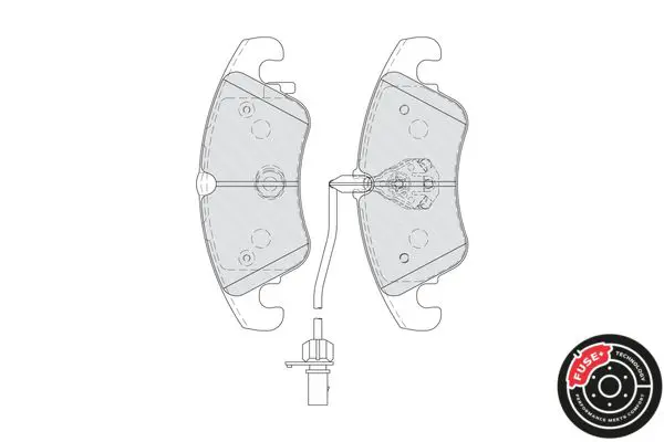 Handler.Part Brake pad set, disc brake FERODO FDB4044 2