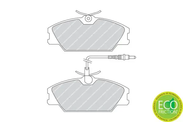 Handler.Part Brake pad set, disc brake FERODO FDB406 2