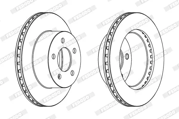 Handler.Part Brake disc FERODO DDF1027 2