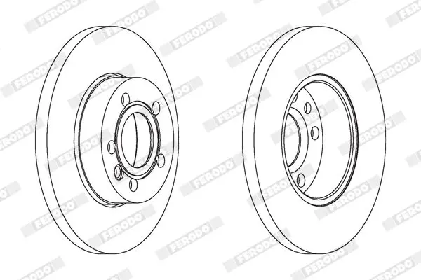 Handler.Part Brake disc FERODO DDF1011C 2