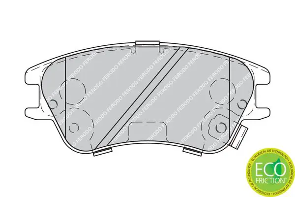 Handler.Part Brake pad set, disc brake FERODO FDB1950 2