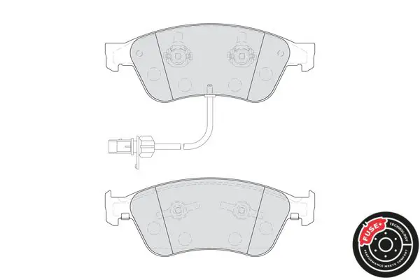 Handler.Part Brake pad set, disc brake FERODO FDB1832 2