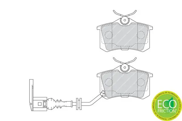 Handler.Part Brake pad set, disc brake FERODO FDB1645 2