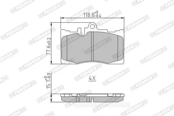 Handler.Part Brake pad set, disc brake FERODO FDB1688 2