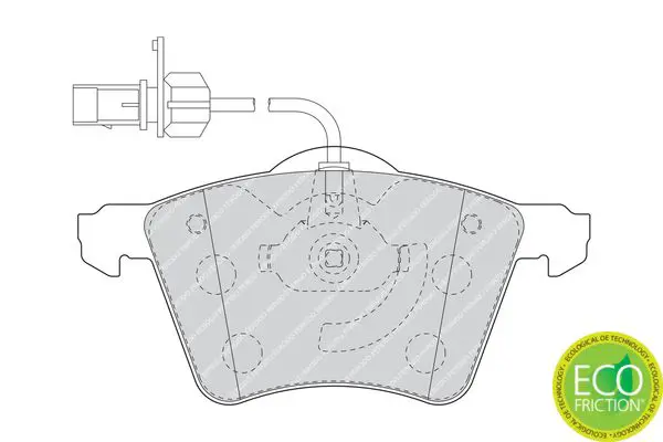 Handler.Part Brake pad set, disc brake FERODO FDB1654 2