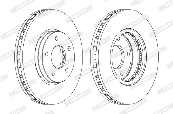 Handler.Part Brake disc FERODO DDF1069C 1