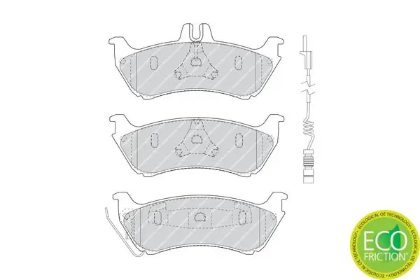 Handler.Part Brake pad set, disc brake FERODO FDB1608 2