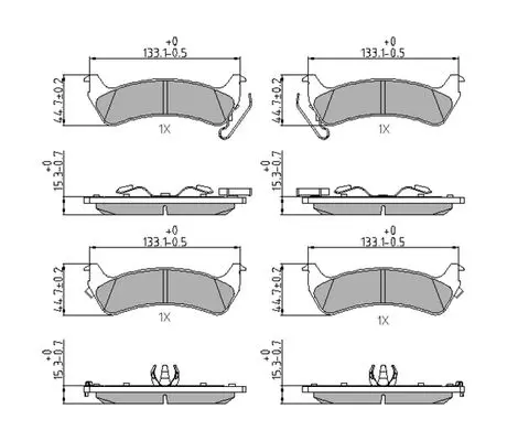 Handler.Part Brake pad set, disc brake FERODO FDB1549 1