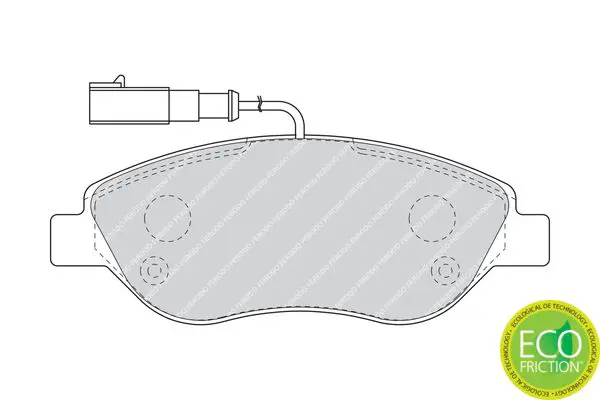 Handler.Part Brake pad set, disc brake FERODO FDB1468 2