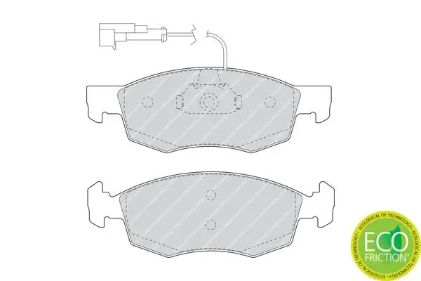 Handler.Part Brake pad set, disc brake FERODO FDB1377 2