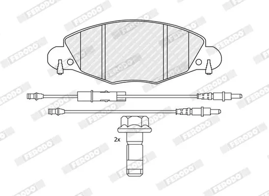 Handler.Part Brake pad set, disc brake FERODO FDB1412 3