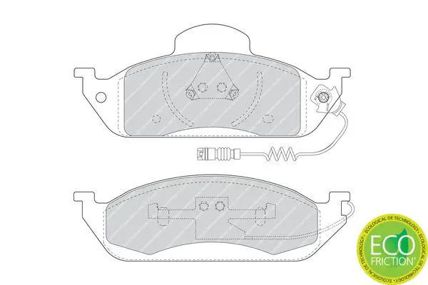 Handler.Part Brake pad set, disc brake FERODO FDB1400 2