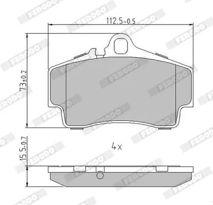 Handler.Part Brake pad set, disc brake FERODO FDB1308 1