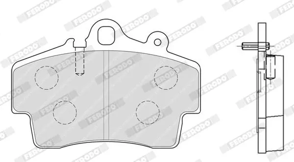 Handler.Part Brake pad set, disc brake FERODO FDB1307 3