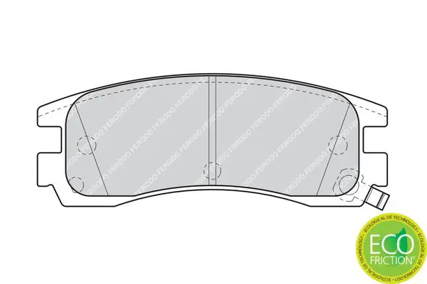 Handler.Part Brake pad set, disc brake FERODO FDB1264 2