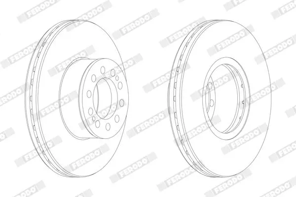 Handler.Part Brake disc FERODO FCR330A 1