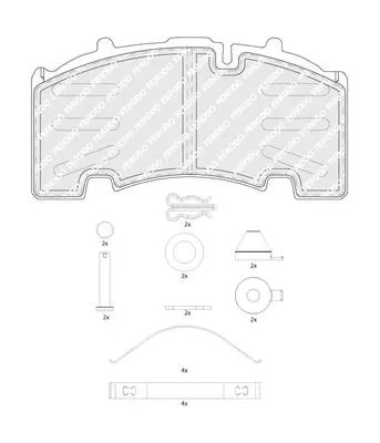 Handler.Part Brake pad set, disc brake FERODO FCV4584B 2