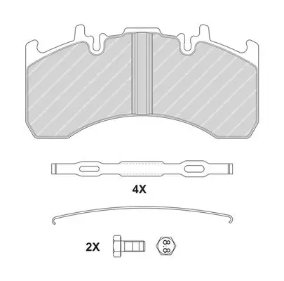 Handler.Part Brake pad set, disc brake FERODO FCV4170B 1