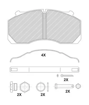 Handler.Part Brake pad set, disc brake FERODO FCV1821B 2