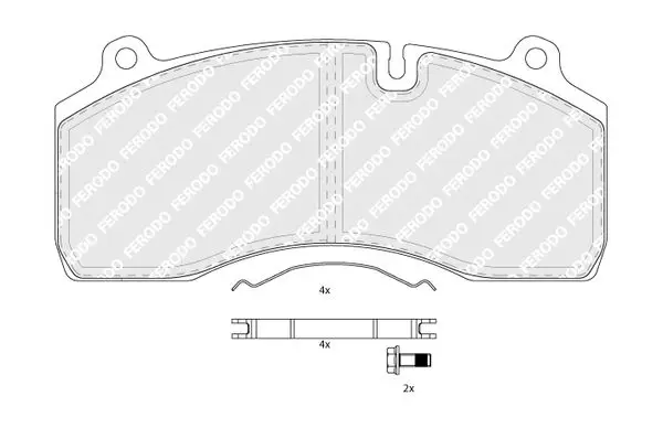 Handler.Part Brake pad set, disc brake FERODO FCV1815B 1