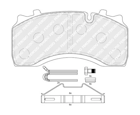 Handler.Part Brake pad set, disc brake FERODO FCV1389B 2