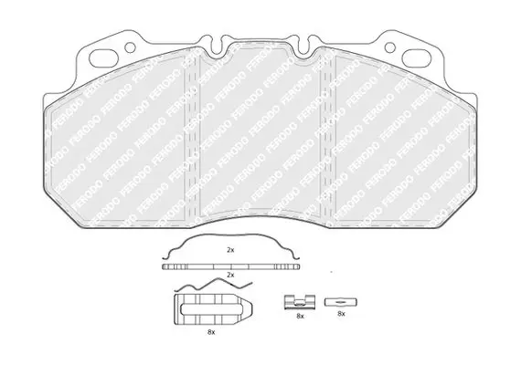 Handler.Part Brake pad set, disc brake FERODO FCV1047B 1