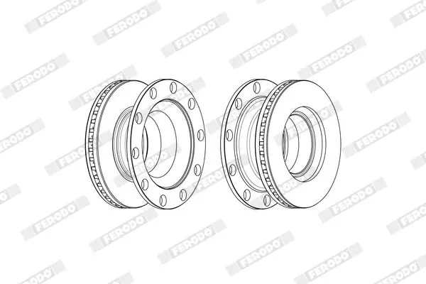 Handler.Part Brake disc FERODO FCR378A 2