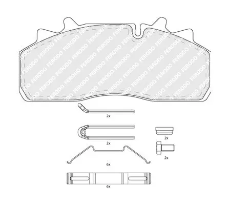 Handler.Part Brake pad set, disc brake FERODO FCV4043B 1