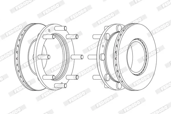 Handler.Part Brake disc FERODO FCR308A 1