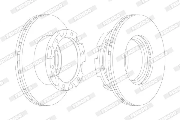 Handler.Part Brake disc FERODO FCR306A 1