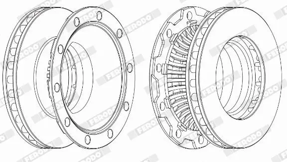 Handler.Part Brake disc FERODO FCR252A 2