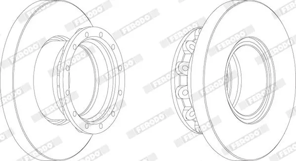 Handler.Part Brake disc FERODO FCR245A 1