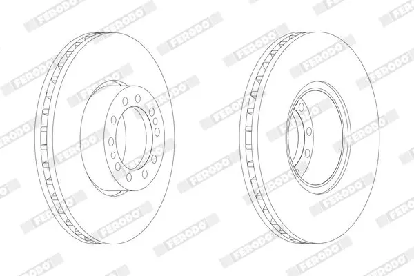 Handler.Part Brake disc FERODO FCR244A 1