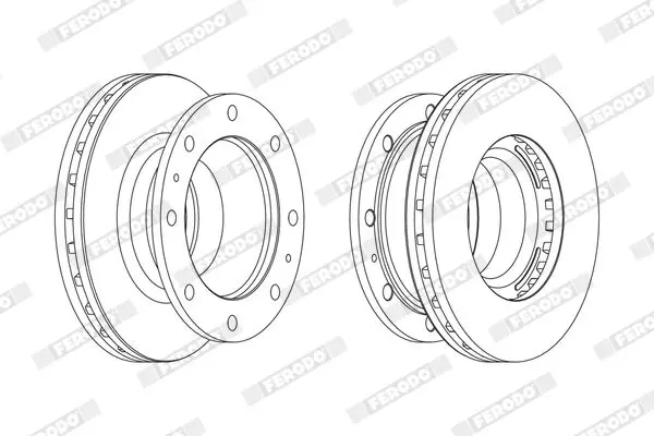 Handler.Part Brake disc FERODO FCR238A 1