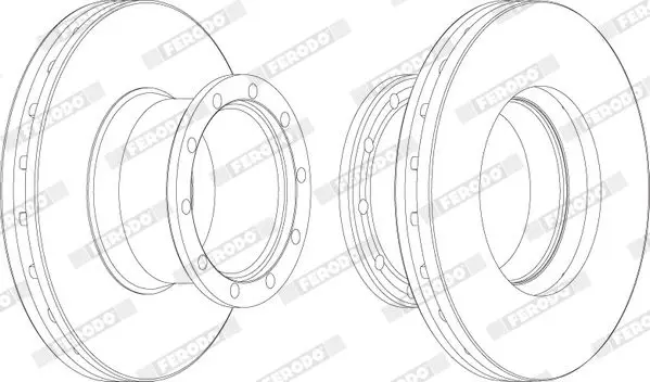 Handler.Part Brake disc FERODO FCR135A 1