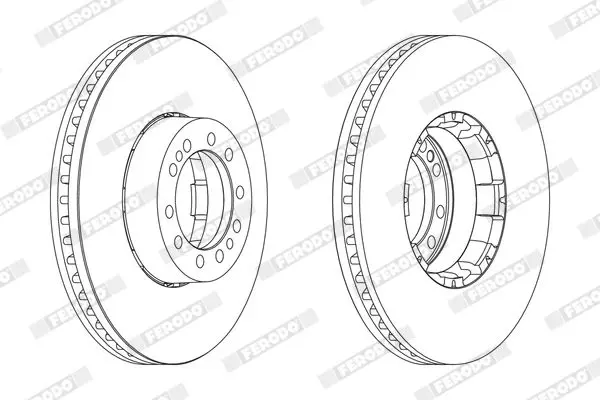 Handler.Part Brake disc FERODO FCR134A 2