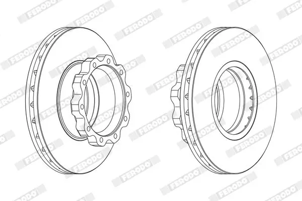 Handler.Part Brake disc FERODO FCR215A 1