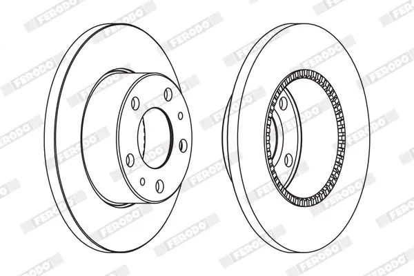 Handler.Part Brake disc FERODO FCR196A 1