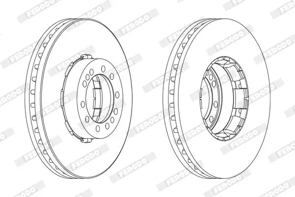 Handler.Part Brake disc FERODO FCR185A 1