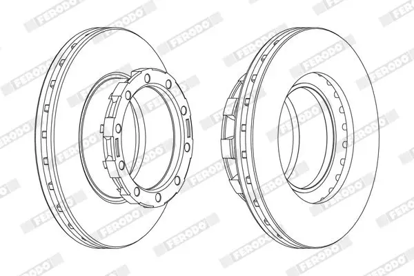 Handler.Part Brake disc FERODO FCR168A 1