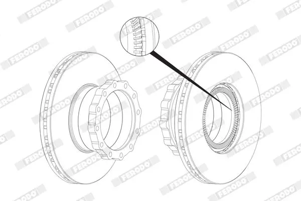 Handler.Part Brake disc FERODO FCR148A 1