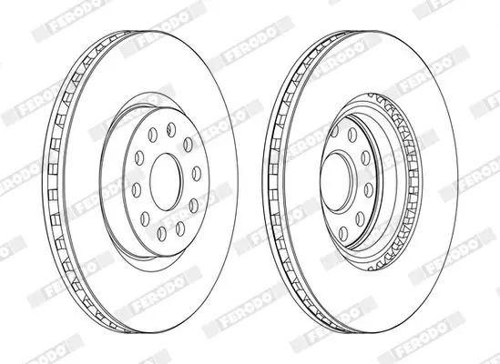 Handler.Part Brake disc FERODO DDF1062C 1