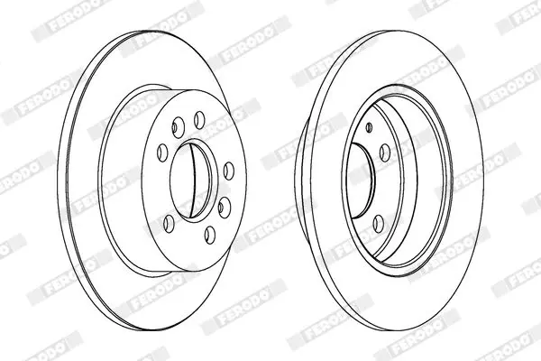 Handler.Part Brake disc FERODO DDF1056 2