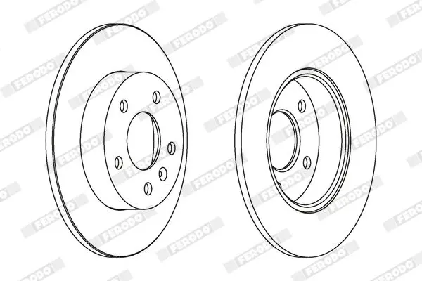 Handler.Part Brake disc FERODO DDF1044C 2